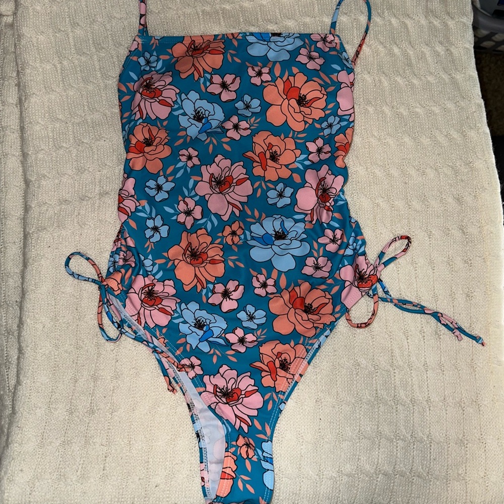 One Piece Floral Bikini